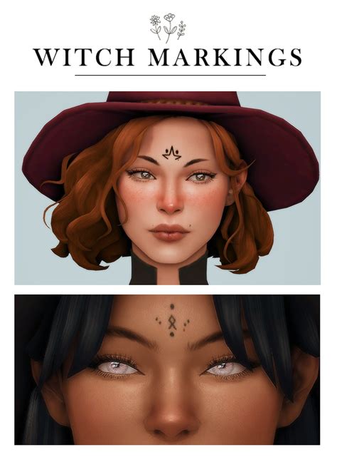 Witch facial marking